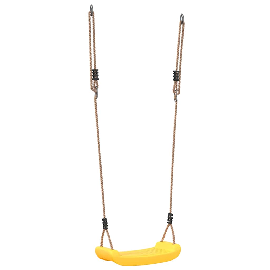 Balançoire VidaXL pour enfants, corde réglable 1 personne, jaune