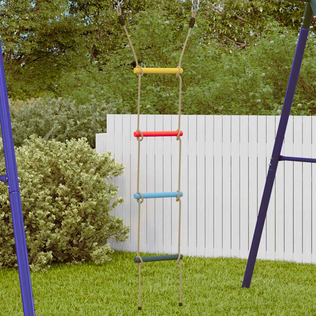 Échelle de corde VidaXL pour enfants avec 4 échelons, multicolore