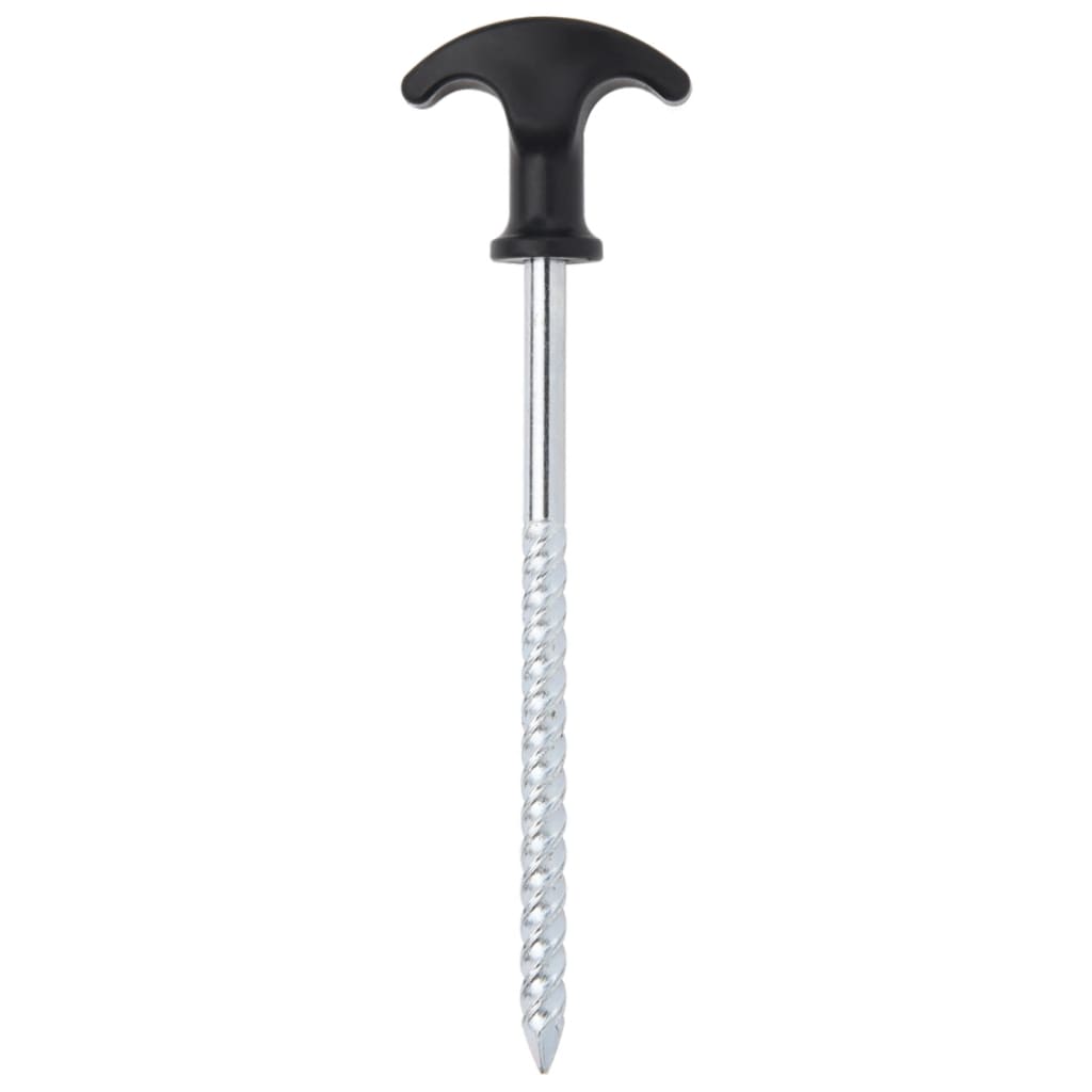 Piquets de tente Vidaxl 24 pcs ø7 mm 17 cm acier galvanisé