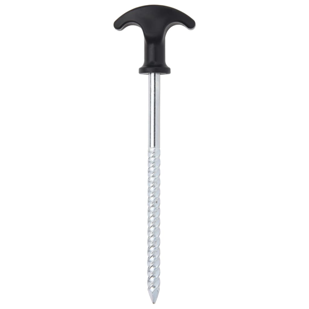 Piquets de tente Vidaxl 12 pcs ø7 mm 17 cm acier galvanisé