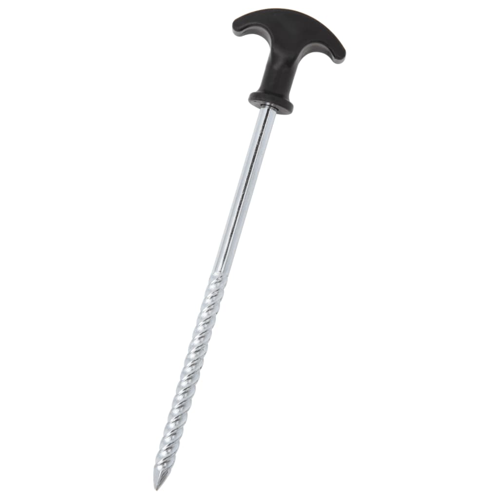 Piquets de tente Vidaxl 12 pcs ø7 mm 20 cm acier galvanisé