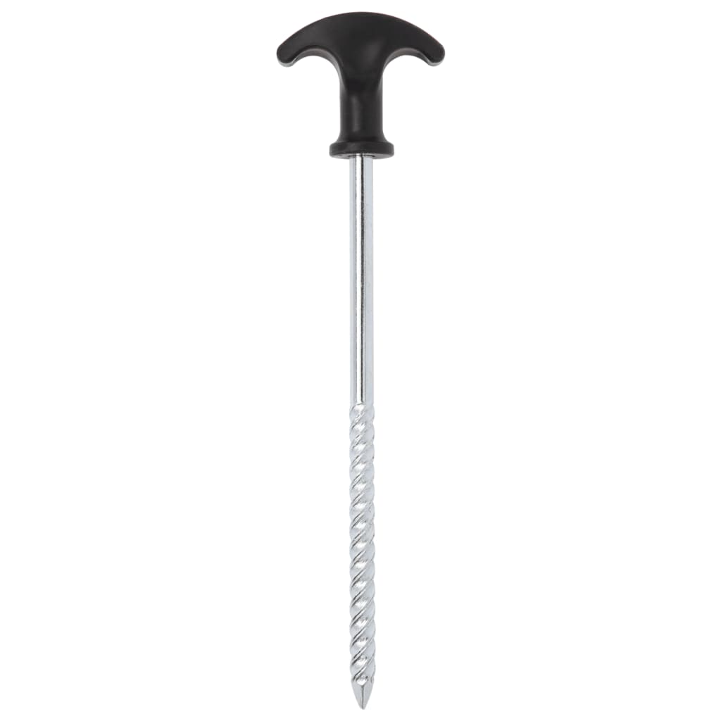 Piquets de tente Vidaxl 12 pcs ø7 mm 20 cm acier galvanisé