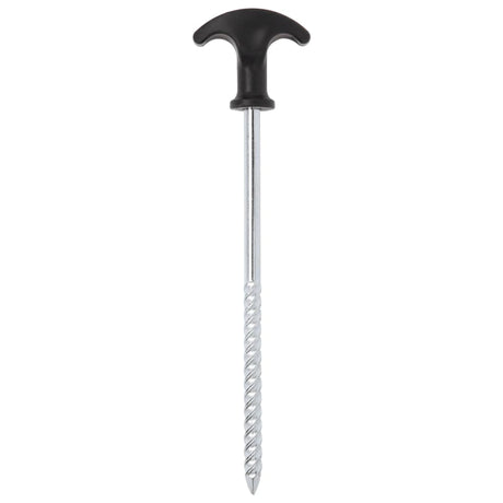 Piquets de tente Vidaxl 12 pcs ø7 mm 20 cm acier galvanisé