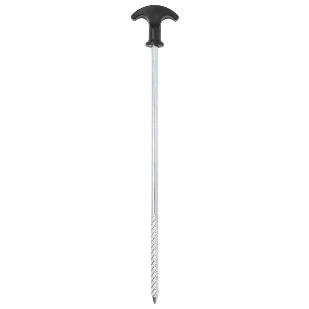 Piquets de tente Vidaxl 24 pcs ø7 mm 30 cm acier galvanisé