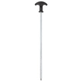Piquets de tente Vidaxl 12 pcs ø7 mm 30 cm acier galvanisé