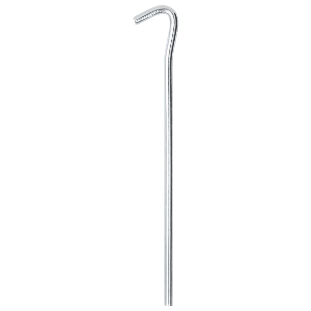 Piquets de tente Vidaxl 25 pcs ø7 mm 23 cm acier galvanisé