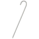 Piquets de tente Vidaxl 6 pcs ø10 mm 37 cm acier galvanisé