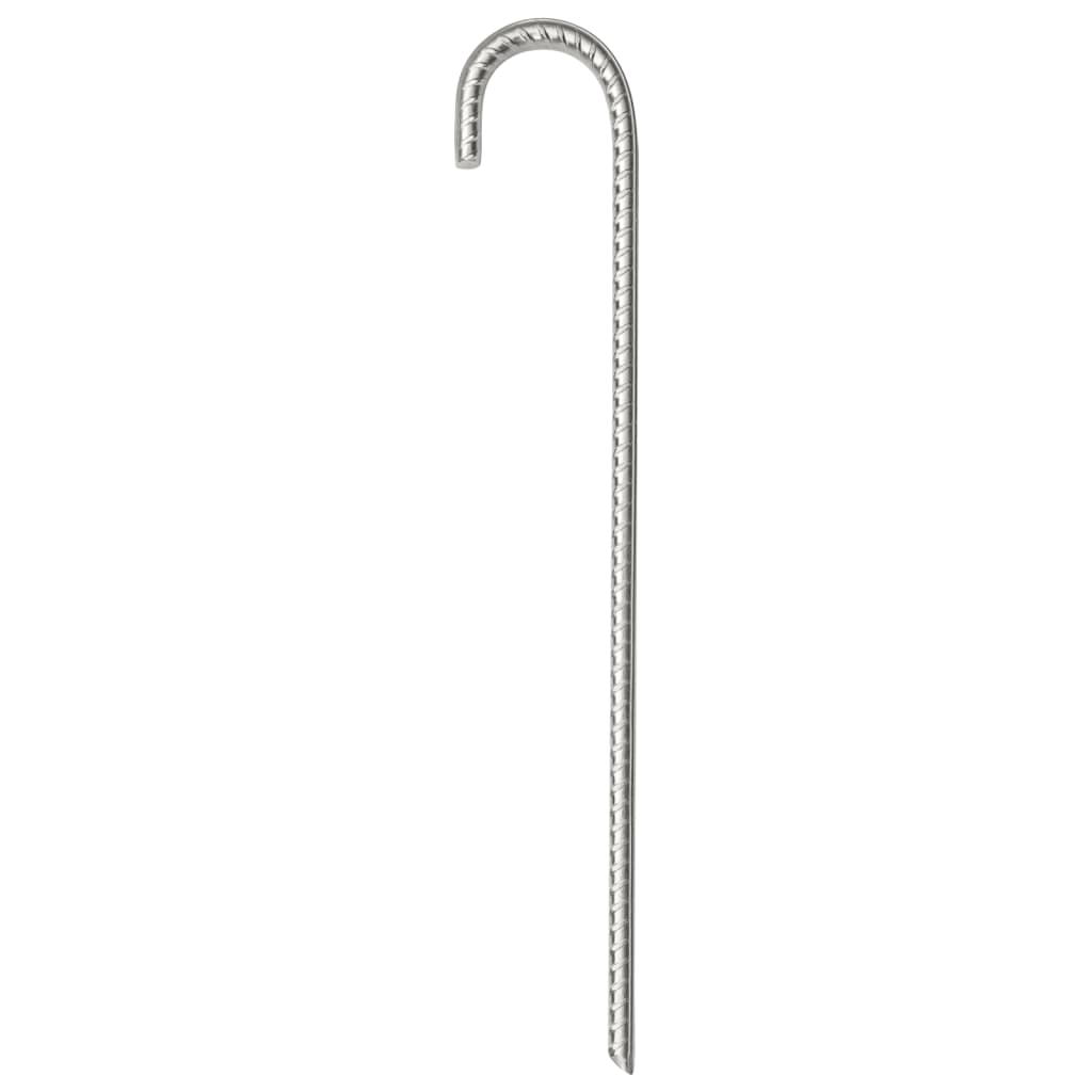 Piquets de tente Vidaxl 12 pcs ø10 mm 37 cm acier galvanisé