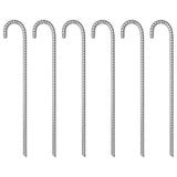 Piquets de tente Vidaxl 6 pcs ø12 mm 41,5 cm acier galvanisé