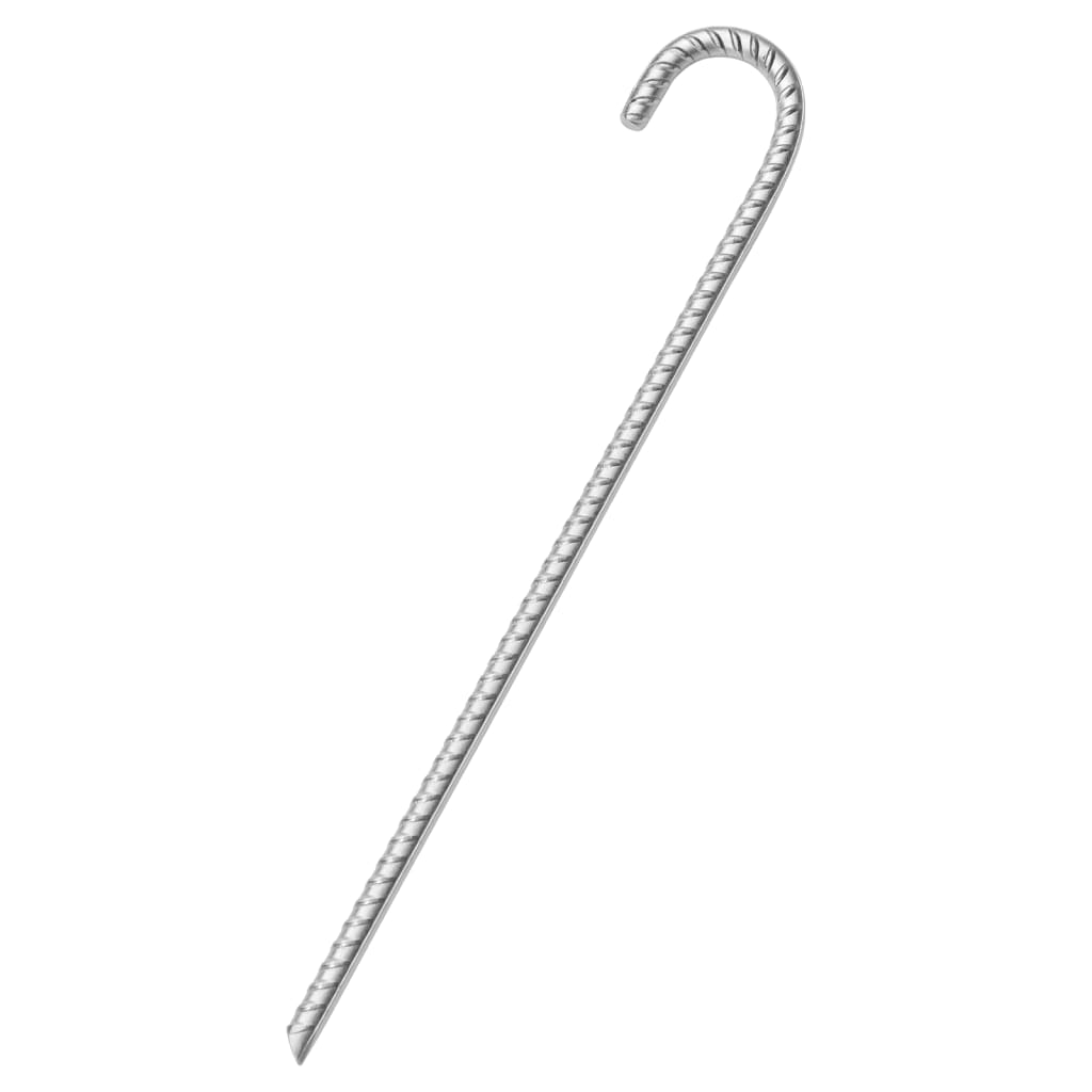Piquets de tente Vidaxl 6 pcs ø12 mm 41,5 cm acier galvanisé