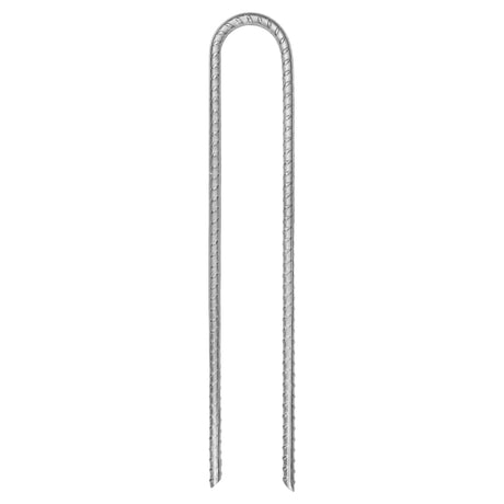 Vidaxl piquets de tente 12 pcs en forme de U ø7 mm 30 cm en acier galvanisé
