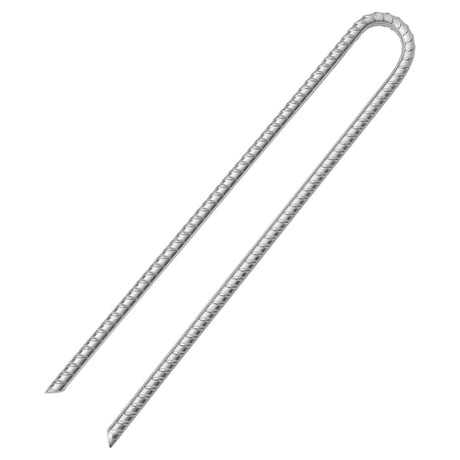 Vidaxl piquets de tente 12 pcs en forme de U ø12 mm 41,5 cm acier galvanisé