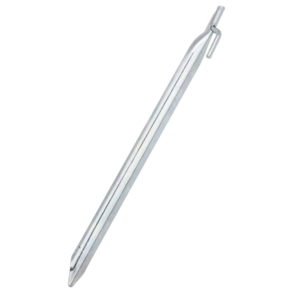 Vidaxl piquets de tente 24 pcs en forme de V ø20 mm 29,5 cm acier galvanisé