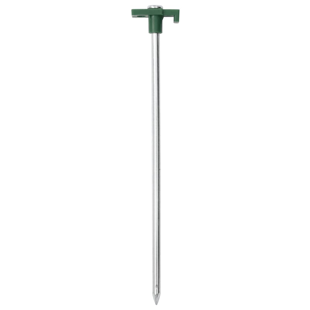 Vidaxl piquets de tente 24 pcs 7 mm 25 cm acier galvanisé polypropylène