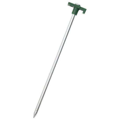 Vidaxl piquets de tente 12 pcs 7 mm 25 cm acier galvanisé polypropylène