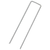 Vidaxx piquets de sol 25 pcs en forme de U 15x3,5 cm en acier galvanisé