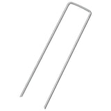 Vidaxl piquets de sol 50 pcs en forme de U 15x3,5 cm acier galvanisé