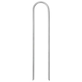 Vidaxx piquets de sol 25 pcs en forme de U 15x3,5 cm en acier galvanisé