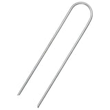Vidaxl piquets de sol 50 pcs en forme de U 15x3,5 cm acier galvanisé