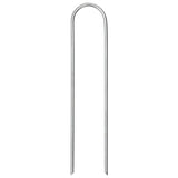 Vidaxl piquets de sol 50 pcs en forme de U 15x3,5 cm acier galvanisé