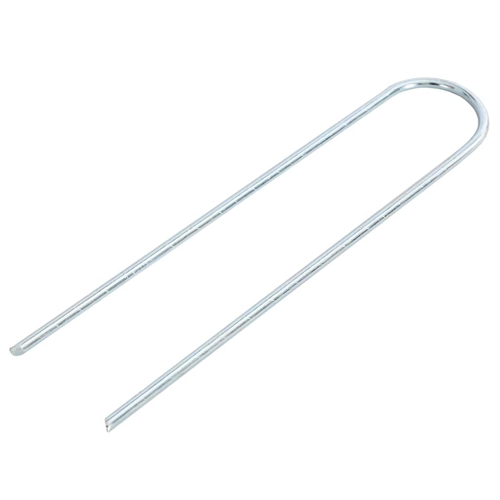Vidaxx piquets de sol 50 pcs en forme de U 20x3,5 cm acier galvanisé