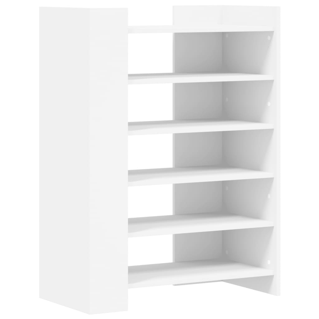 Gabinete de zapatos Vidaxl 74.5x37.5x100 cm de madera procesada blanca