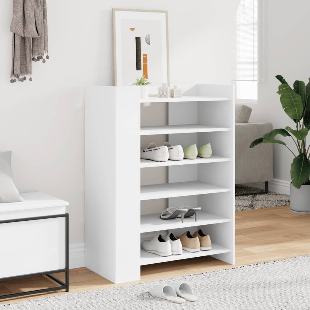 Vidaxx meuble à chaussures 74,5x37,5x100 cm bois d'ingénierie blanc