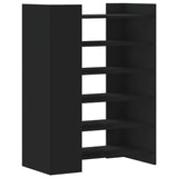 Vidaxx armoire à chaussures 74,5x37,5x100 cm bois fini noir