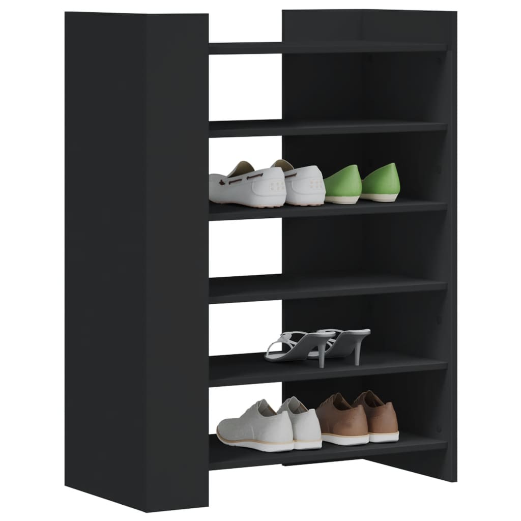 Vidaxx armoire à chaussures 74,5x37,5x100 cm bois fini noir