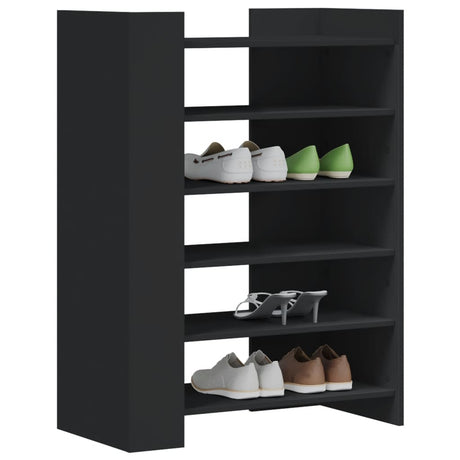 Vidaxx armoire à chaussures 74,5x37,5x100 cm bois fini noir