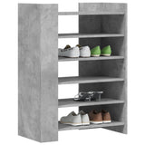 VidaXL armoire à chaussures 74,5x37,5x100 cm bois d'ingénierie gris béton