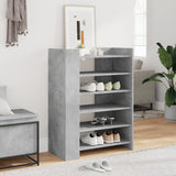 VidaXL armoire à chaussures 74,5x37,5x100 cm bois d'ingénierie gris béton