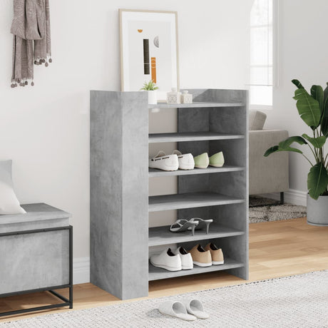 VidaXL armoire à chaussures 74,5x37,5x100 cm bois d'ingénierie gris béton