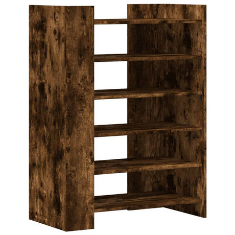 VidaXL armoire à chaussures 74,5x37,5x100 cm bois d'ingénierie, chêne fumé