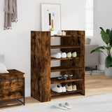 VidaXL armoire à chaussures 74,5x37,5x100 cm bois d'ingénierie, chêne fumé