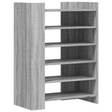 Gabinete de zapatos Vidaxl 74.5x37.5x100 cm de madera propiedad de madera gris soma roble