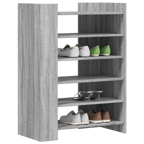 Vidaxx meuble à chaussures 74,5x37,5x100 cm bois d'ingénierie chêne sonoma gris