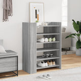 Gabinete de zapatos Vidaxl 74.5x37.5x100 cm de madera propiedad de madera gris soma roble