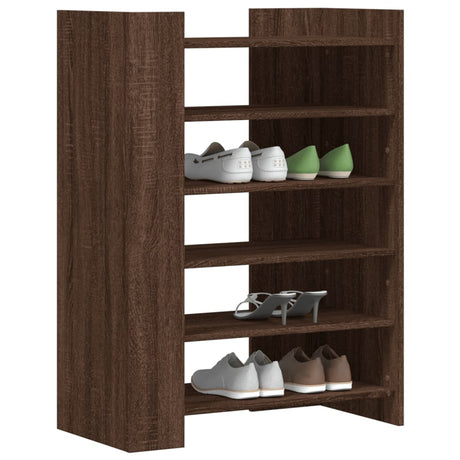 Vidaxx armoire à chaussures 74,5x37,5x100 cm bois fini, chêne brun