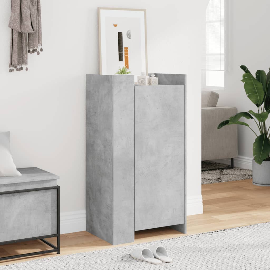Vidaxx meuble à chaussures 52x37,5x100 cm bois d'ingénierie gris béton