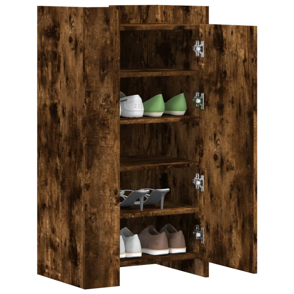 Vidaxl Cabinet da scarpe 52x37.5x100 cm Colore in legno di legno di legno