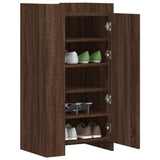 Vidaxx armoire à chaussures 52x37,5x100 cm bois fini, chêne brun