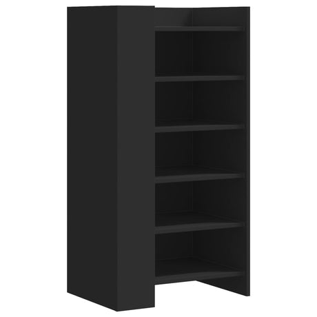 Vidaxx armoire à chaussures 52x37,5x100 cm bois fini noir