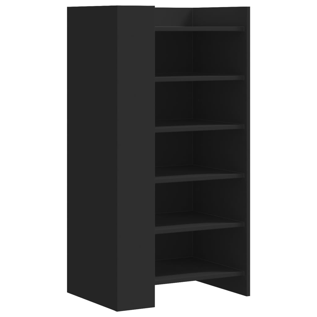 Vidaxl Cabinet da scarpe 52x37.5x100 cm Proprieted Black