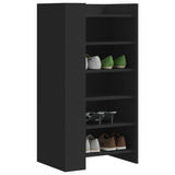 Vidaxx armoire à chaussures 52x37,5x100 cm bois fini noir