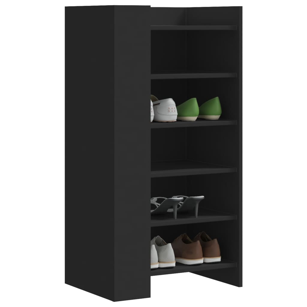 VidaXL Shoe cabinet 52x37.5x100 cm Properted Wood Black