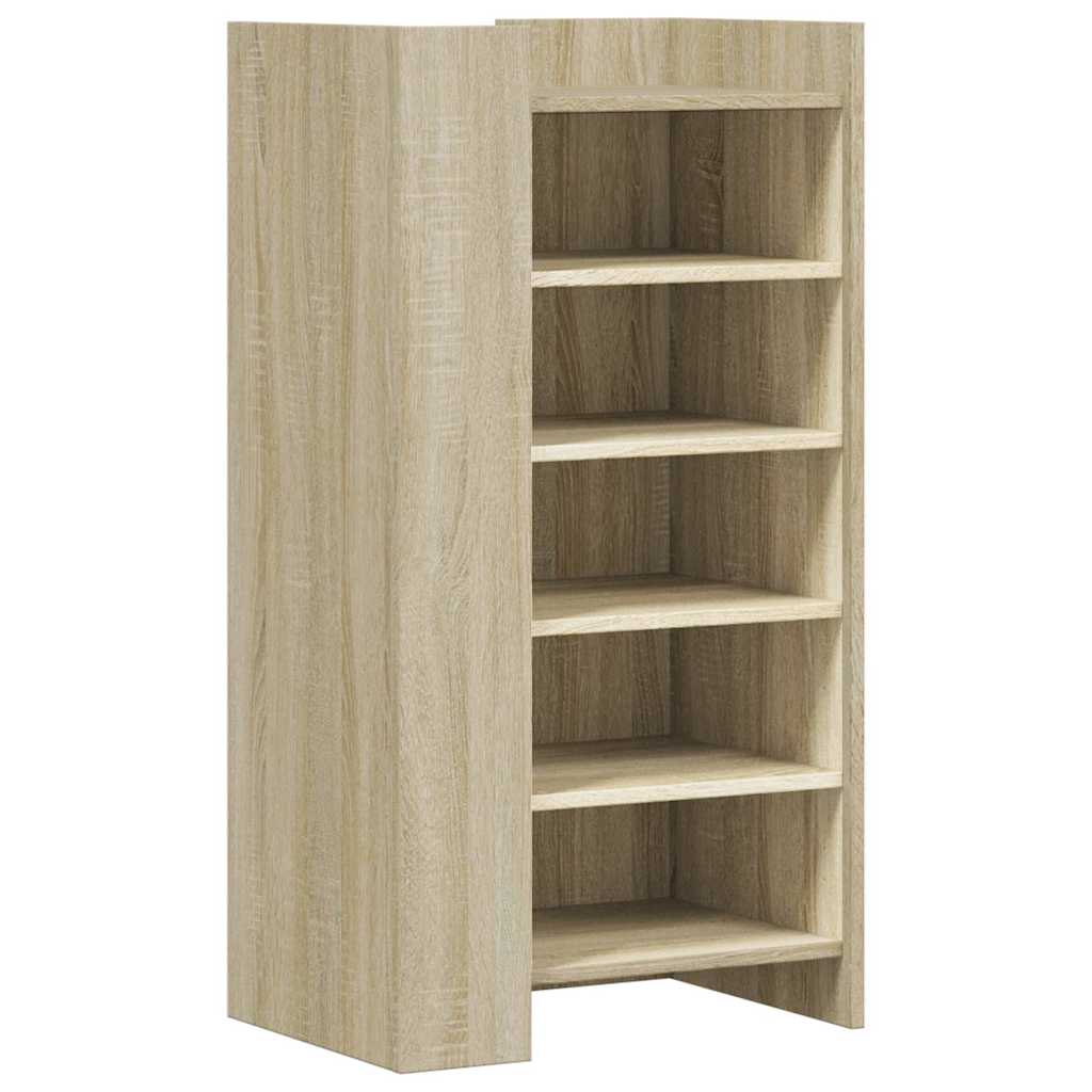 Vidaxxl meuble à chaussures 52x37,5x100 cm en dérivé du bois couleur chêne sonoma