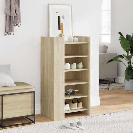 Vidaxxl meuble à chaussures 52x37,5x100 cm en dérivé du bois couleur chêne sonoma
