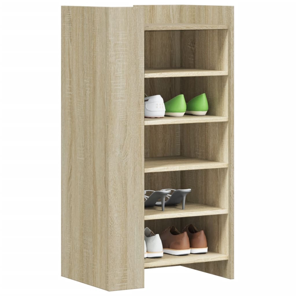 Armoire à chaussures Vidaxl 52x37.5x100 cm Bois de chêne sonoma coloré