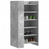 Vidaxx meuble à chaussures 52x37,5x100 cm bois d'ingénierie gris béton